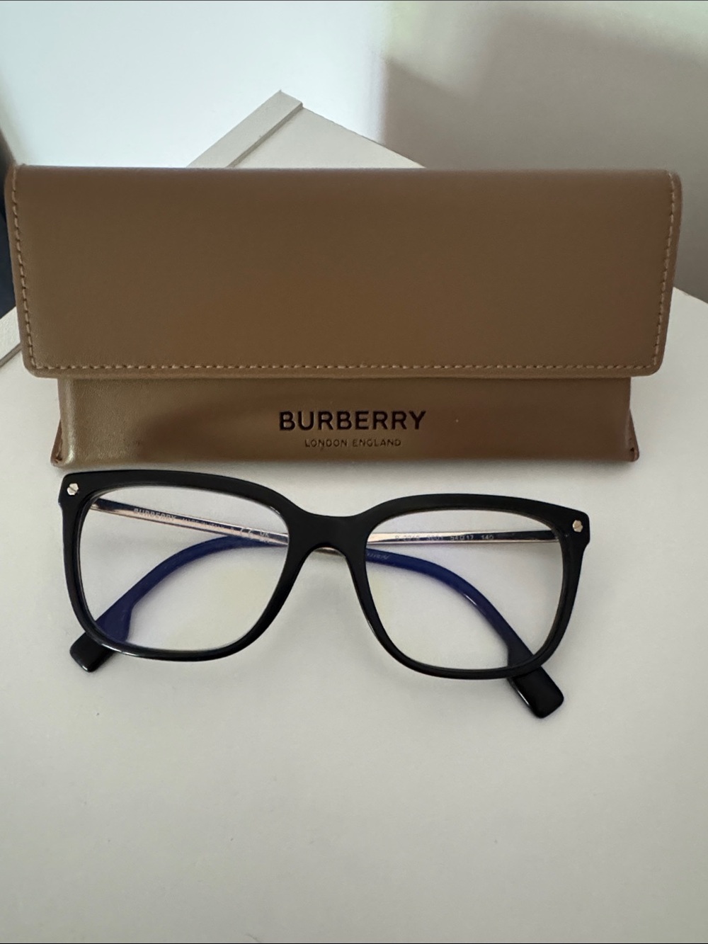 Burberry Black Eyeglasses with Tan Case